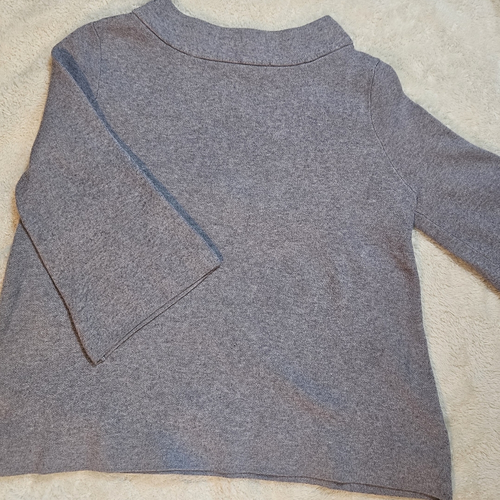 Apt. 9 Gray Turtleneck Sweater Cowl Neck Style